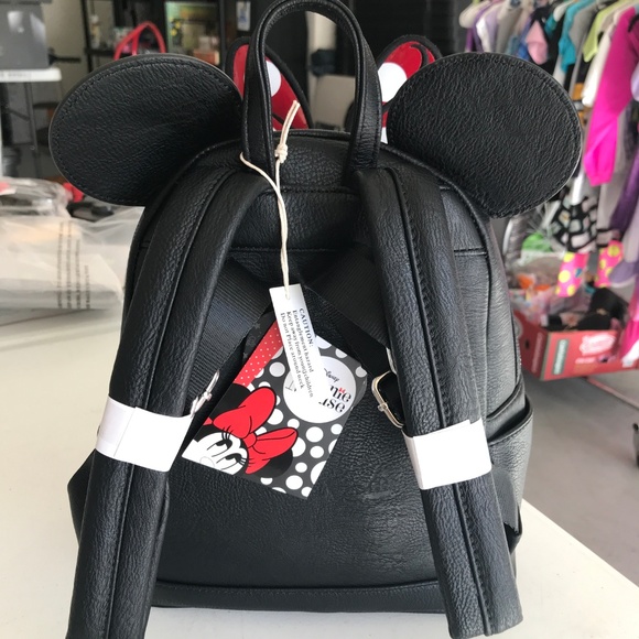 Loungefly Minnie Mouse Bow Mini-Backpack: - Picture 3 of 7